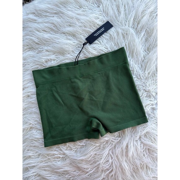 Civil Regime x No Tomorrow Ribbed Shorts Green Size XL - Picture 5 of 8